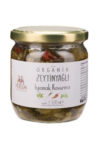 Organik Zeytinyağlı Ispanak Kavurma | 425 cc Cam Kavanoz